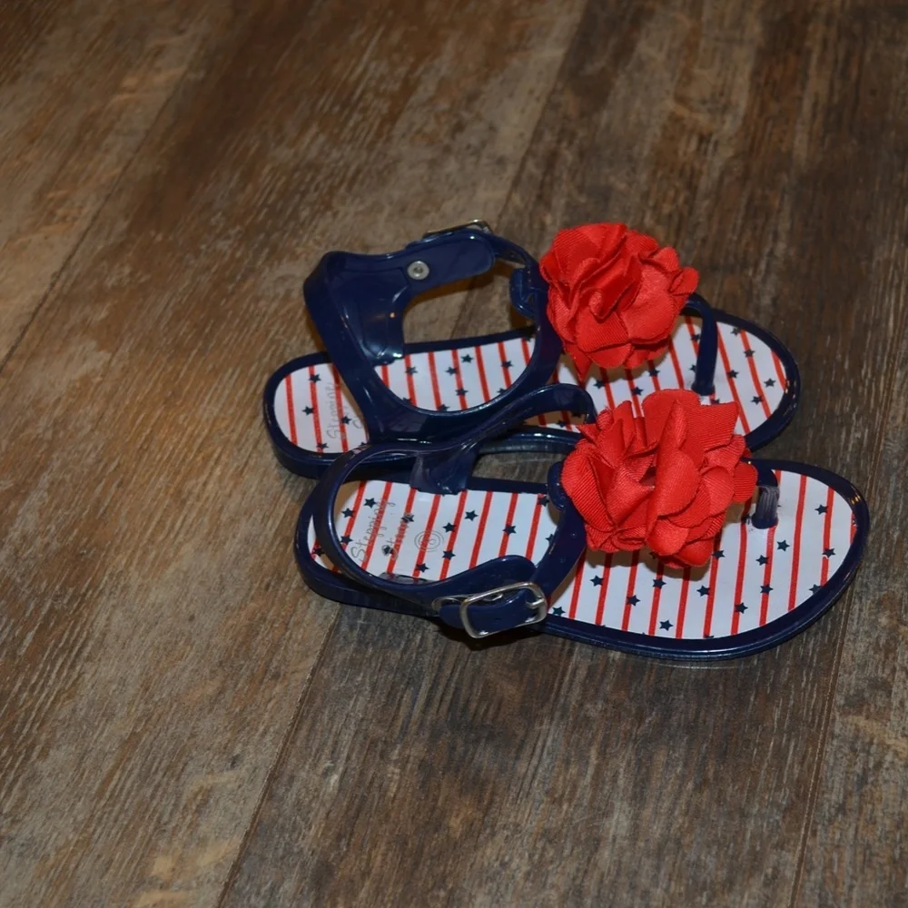 ✨HOST PICK✨ Stepping Stones Navy Sandel w/Red Flower - Picture 5 of 5